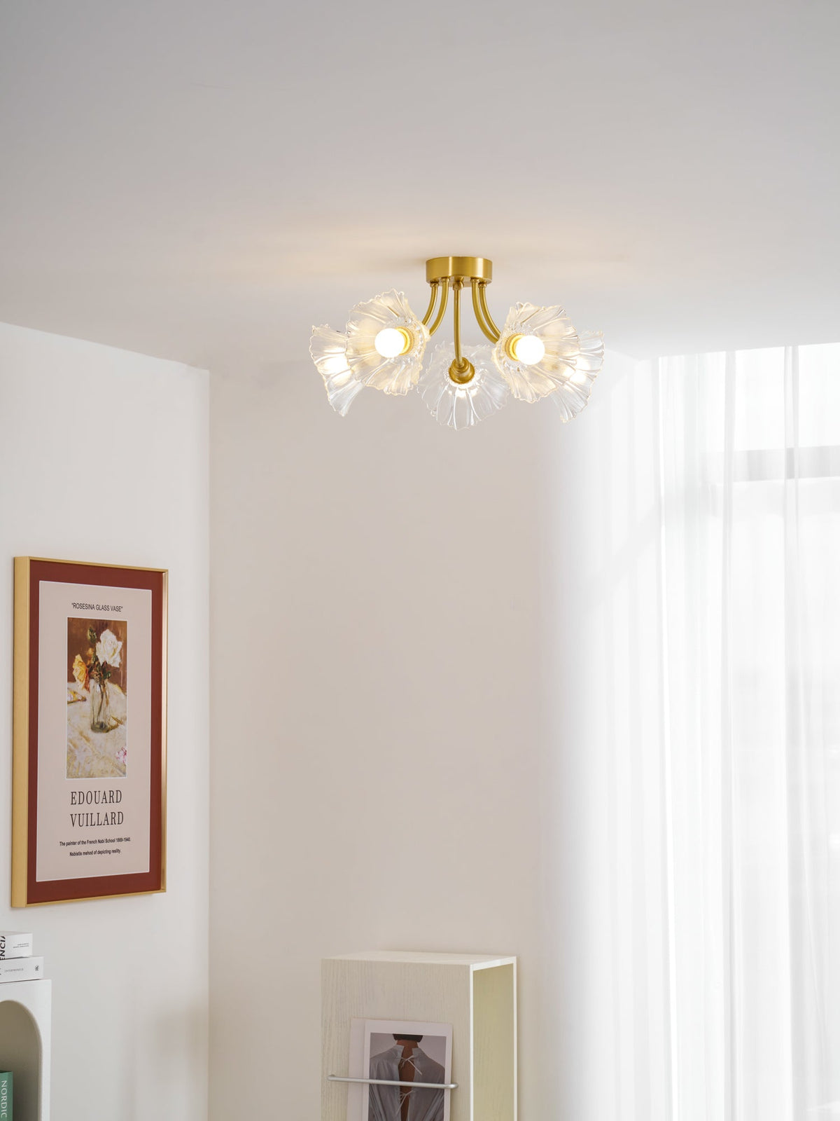 Lampada da soffitto in vetro Kalin Flower