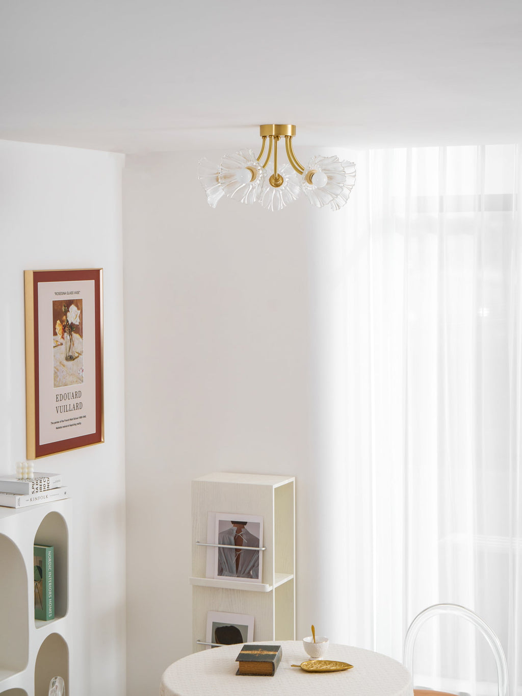 Lampada da soffitto in vetro Kalin Flower
