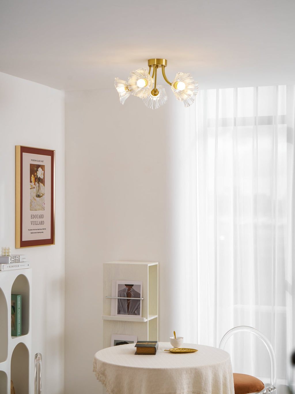 Lampada da soffitto in vetro Kalin Flower
