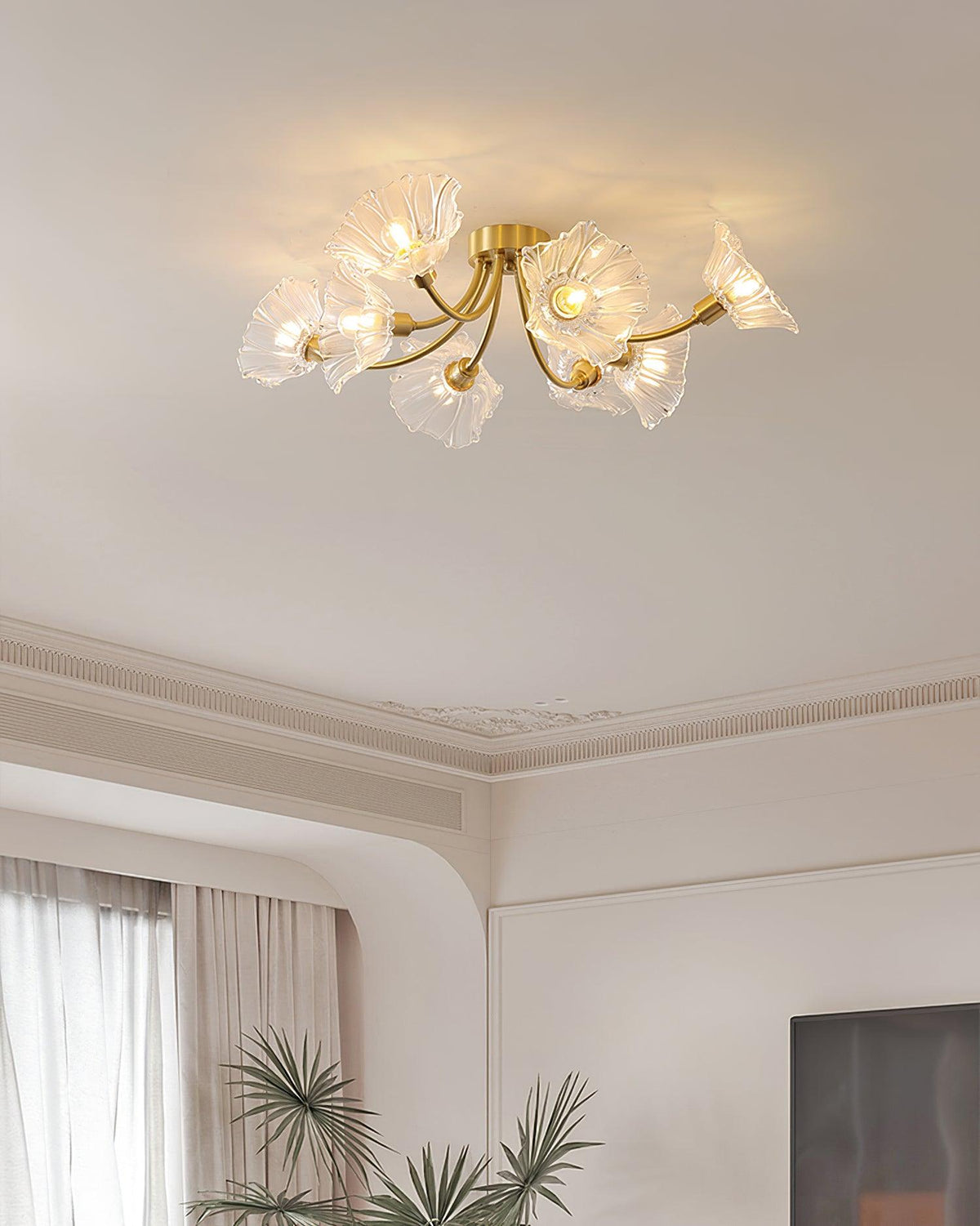 Lampada da soffitto in vetro Kalin Flower