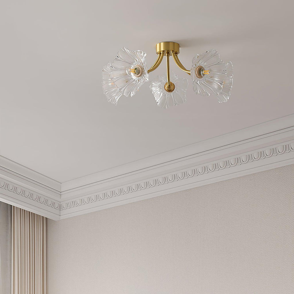 Lampada da soffitto in vetro Kalin Flower