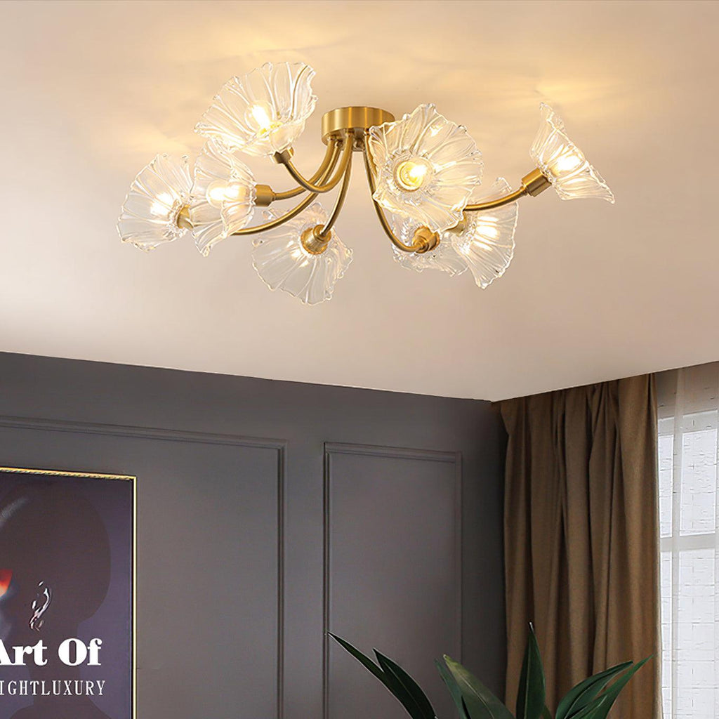 Lampada da soffitto in vetro Kalin Flower