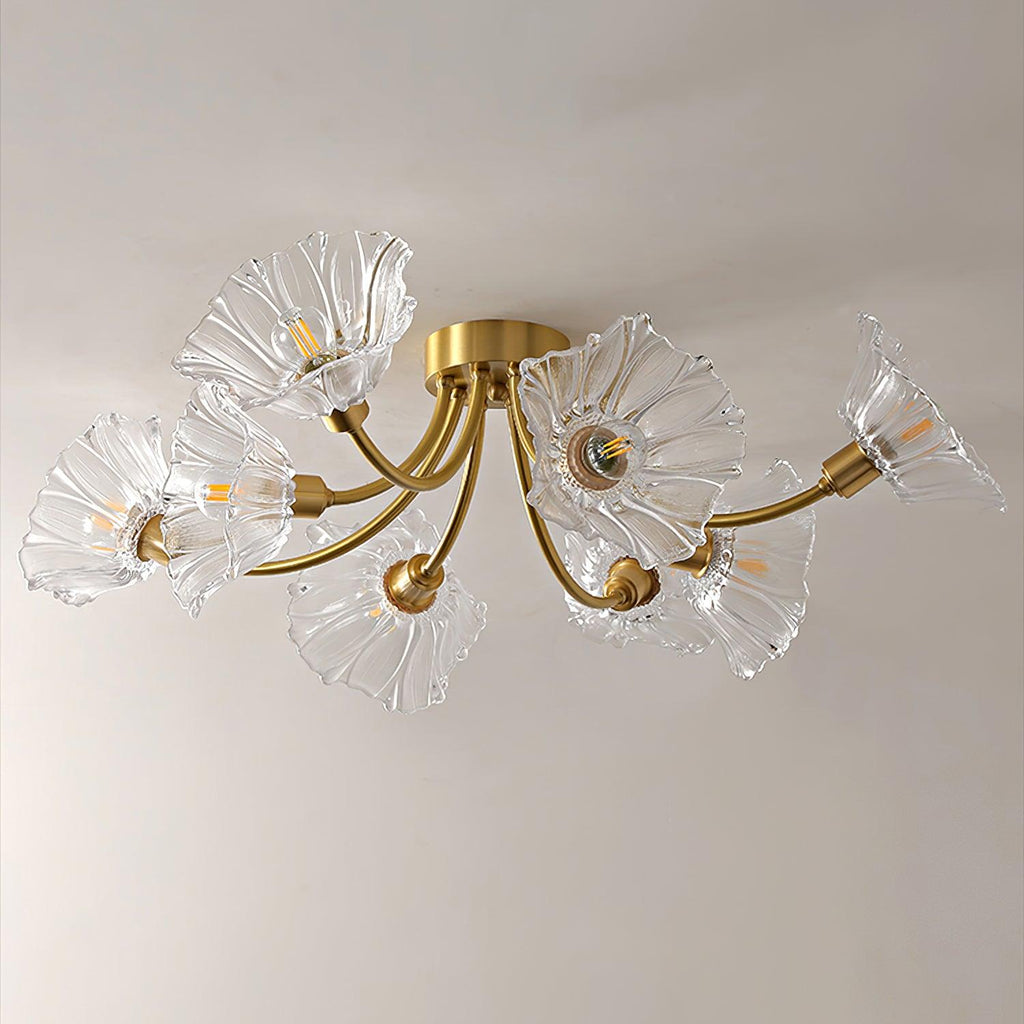 Lampada da soffitto in vetro Kalin Flower