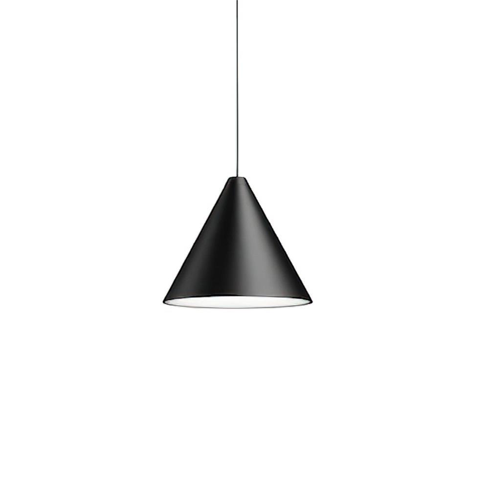 Lampada a Sospensione Pendenti in Metallo Nero Cono Industriale