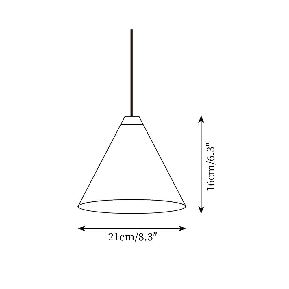 Lampada a Sospensione Pendenti in Metallo Nero Cono Industriale