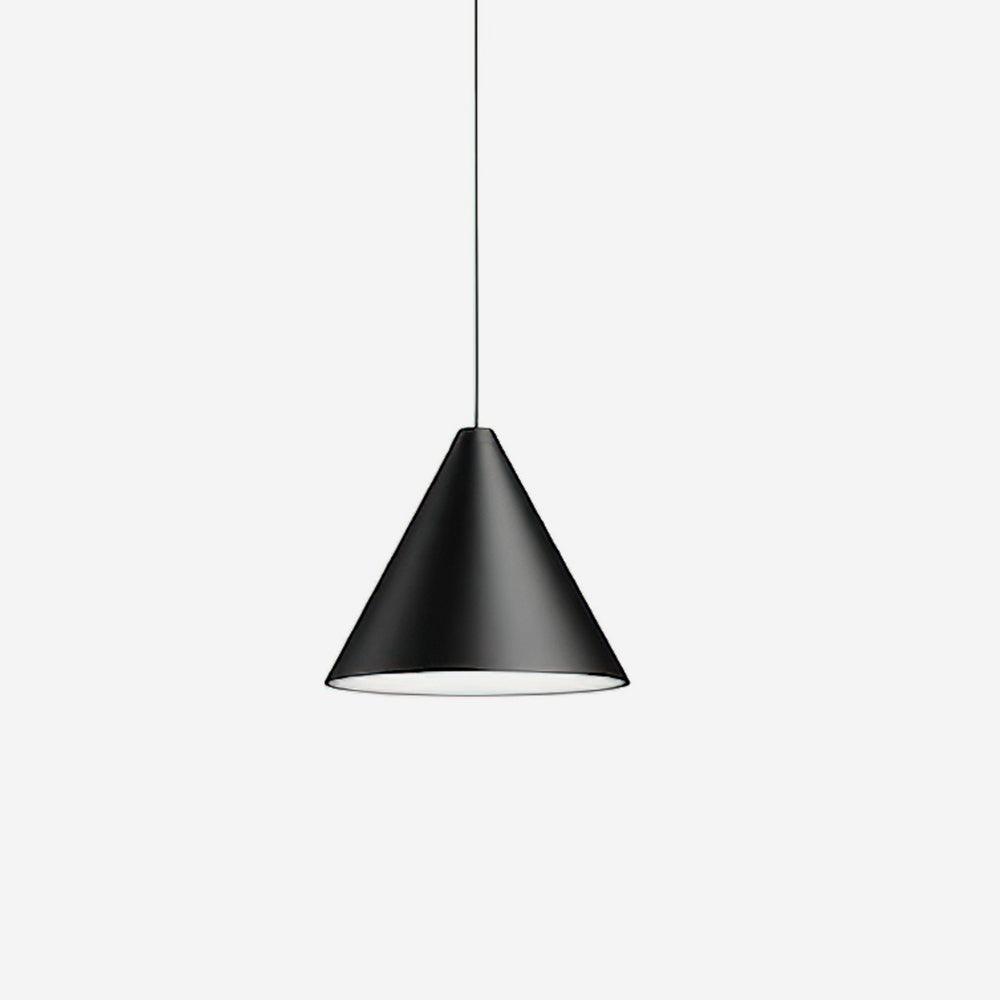 Lampada a Sospensione Pendenti in Metallo Nero Cono Industriale