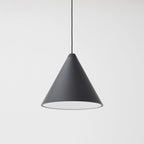 Lampada a Sospensione Pendenti in Metallo Nero Cono Industriale