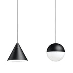 Lampada a Sospensione Pendenti in Metallo Nero Cono Industriale
