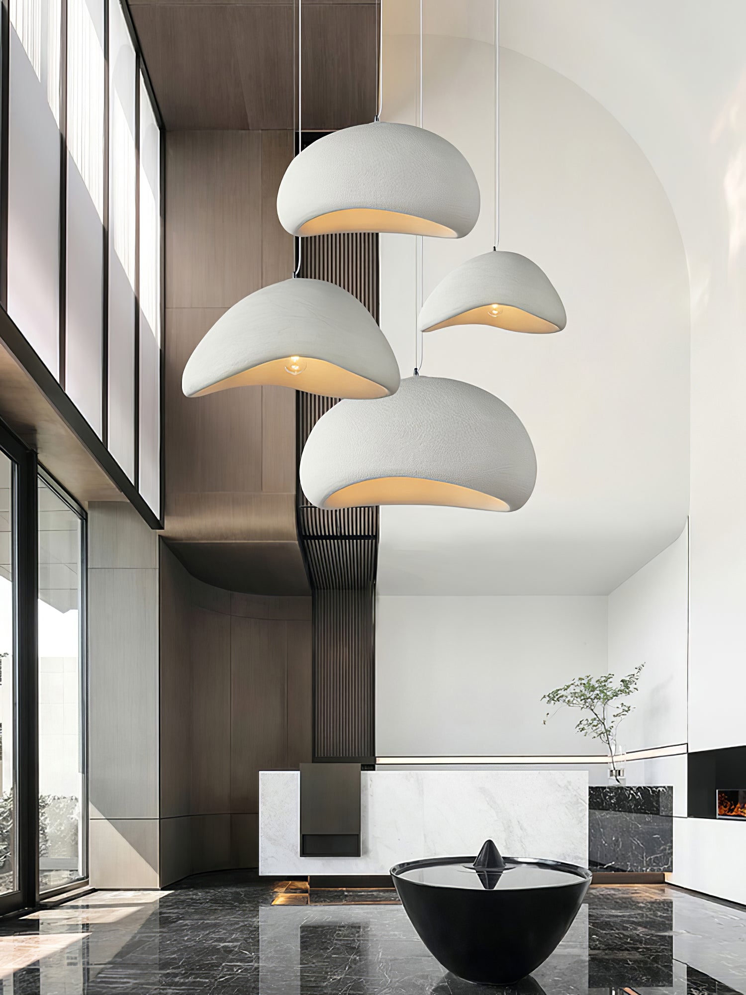 Lampada a sospensione Wabi-Sabi Cocoon, Stile A
