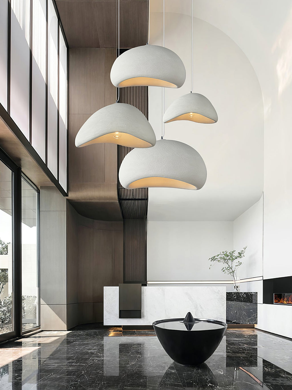 Lampada a sospensione Wabi-Sabi Cocoon, Stile A