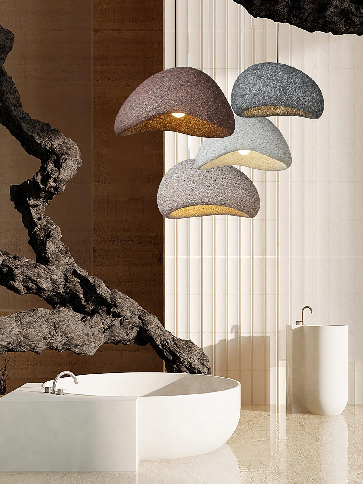 Lampada a sospensione Tsukiyo Wabi-Sabi Cloud