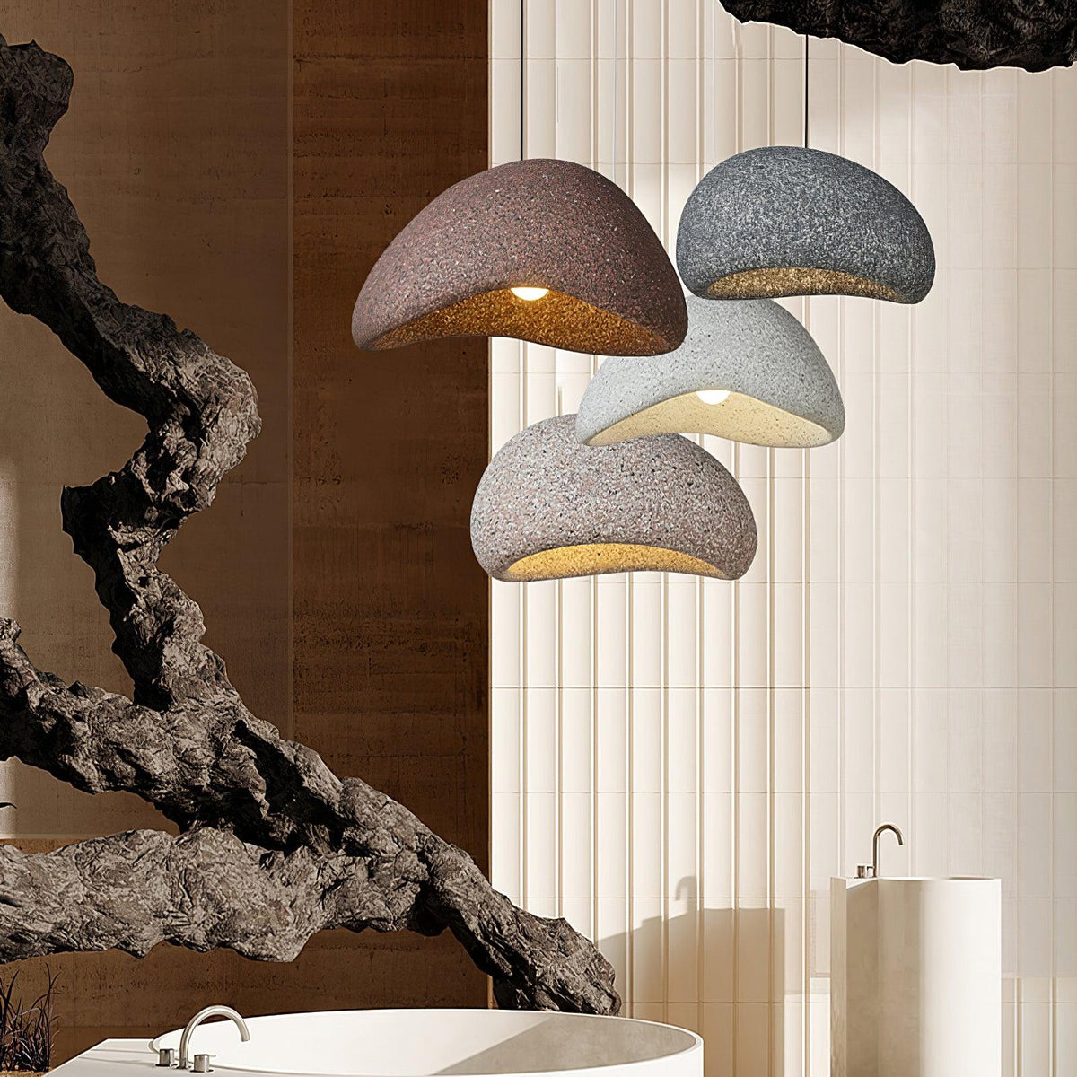 Lampada a sospensione Tsukiyo Wabi-Sabi Cloud