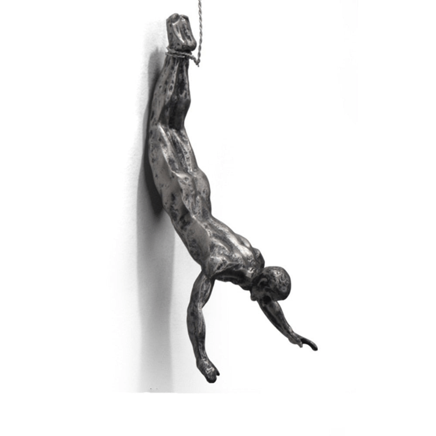 Scultura Arrampicatore – Plastica/Metallo – Neutro – Unica Decorazione da Parete