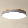 Lampada da soffitto Klingelige – Legno e acrilico – Verde – Ø40 cm – Moderna lampada LED da soffitto per soggiorno