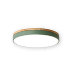 Lampada da soffitto Klingelige – Legno e acrilico – Verde – Ø40 cm – Moderna lampada LED da soffitto per soggiorno