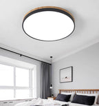 Lampada da soffitto Klingelige – Legno e acrilico – Verde – Ø40 cm – Moderna lampada LED da soffitto per soggiorno