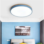 Lampada da soffitto Klingelige – Legno e acrilico – Verde – Ø40 cm – Moderna lampada LED da soffitto per soggiorno