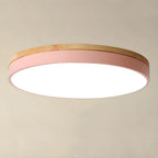 Lampada da soffitto Klingelige – Legno e acrilico – Verde – Ø40 cm – Moderna lampada LED da soffitto per soggiorno