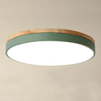 Lampada da soffitto Klingelige – Legno e acrilico – Verde – Ø40 cm – Moderna lampada LED da soffitto per soggiorno