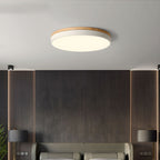 Lampada da soffitto Klingelige – Legno e acrilico – Verde – Ø40 cm – Moderna lampada LED da soffitto per soggiorno