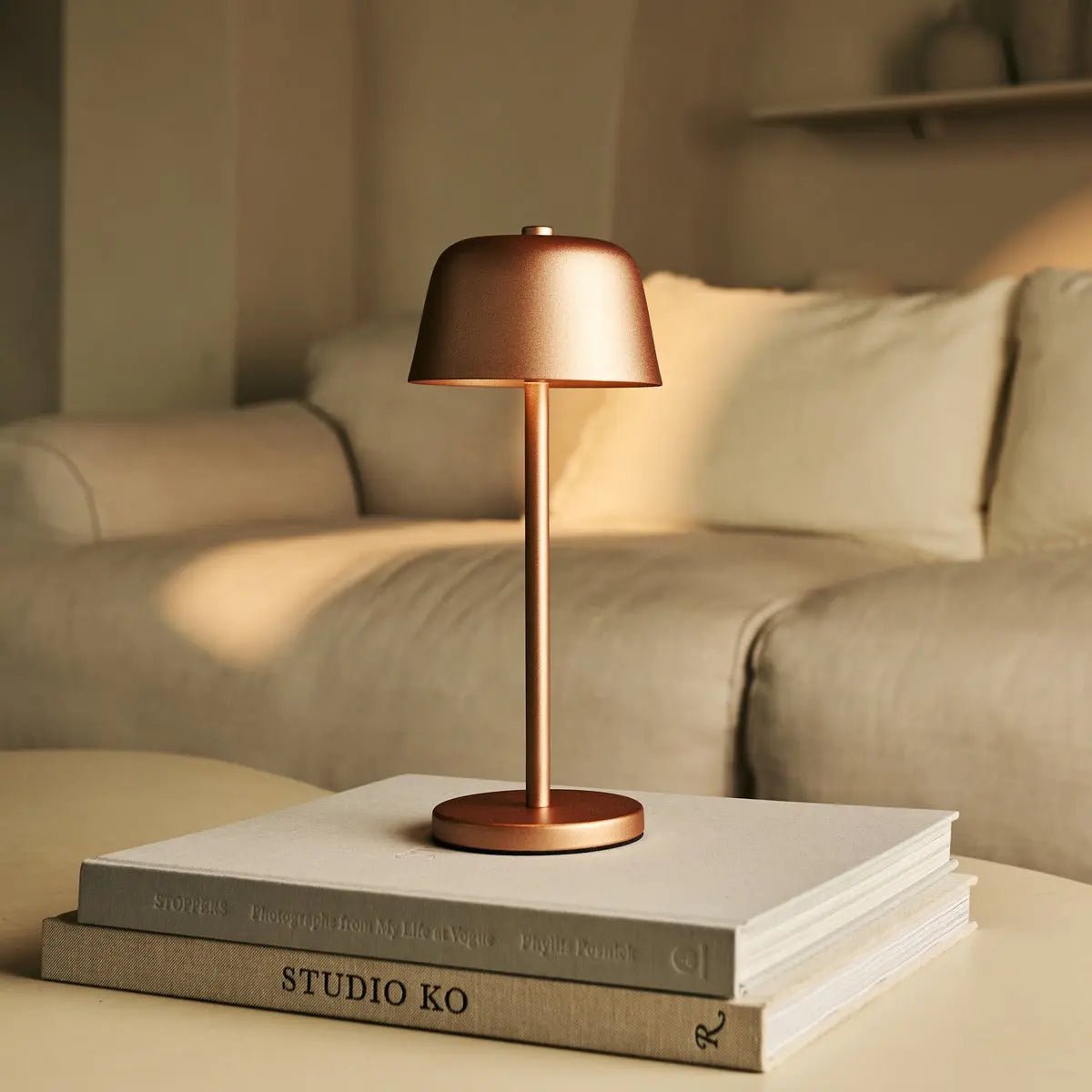 Lampada da Tavolo Ricaricabile Base in Metallo Senza Fili