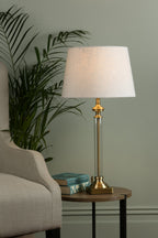 Lampada da tavolo a candeliere in vetro Laura Ashley Winston Ottone Antico