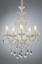 Lampadario Laura Ashley Shamley a 5 luci Bianco Opaco