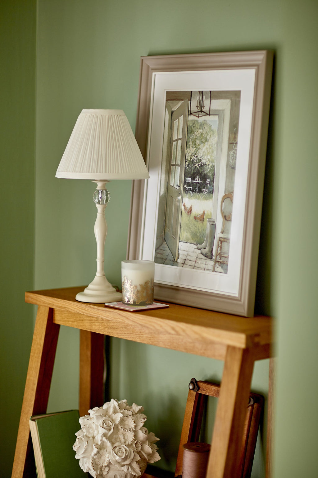 Lampada da Tavolo Laura Ashley Ellis con Paralume Crema Avorio