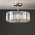 Laura Ashley Fernhurst 3 Luci Semi-Flush in Cristallo e Cromo Lucido