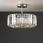 Laura Ashley Fernhurst 3 Luci Semi-Flush in Cristallo e Cromo Lucido