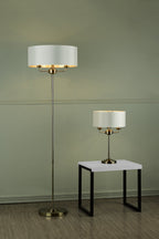 Lampada da Terra Laura Ashley Sorrento Ottone Antico con Paralume Avorio