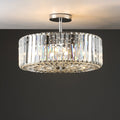 Laura Ashley Fernhurst 4 Luci Semi Flush Cristallo e Cromo Lucido