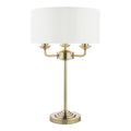 Lampada da Tavolo Laura Ashley Sorrento Ottone Antico con Paralume Avorio