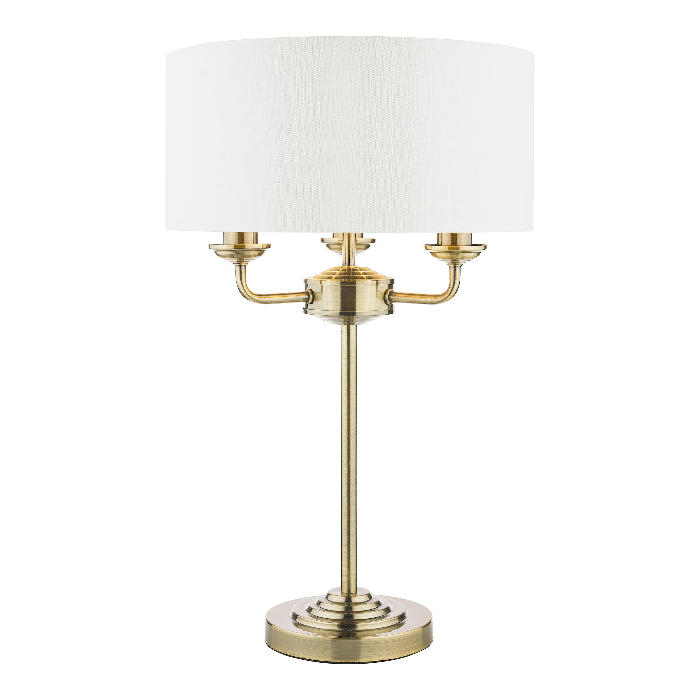 Lampada da Tavolo Laura Ashley Sorrento Ottone Antico con Paralume Avorio