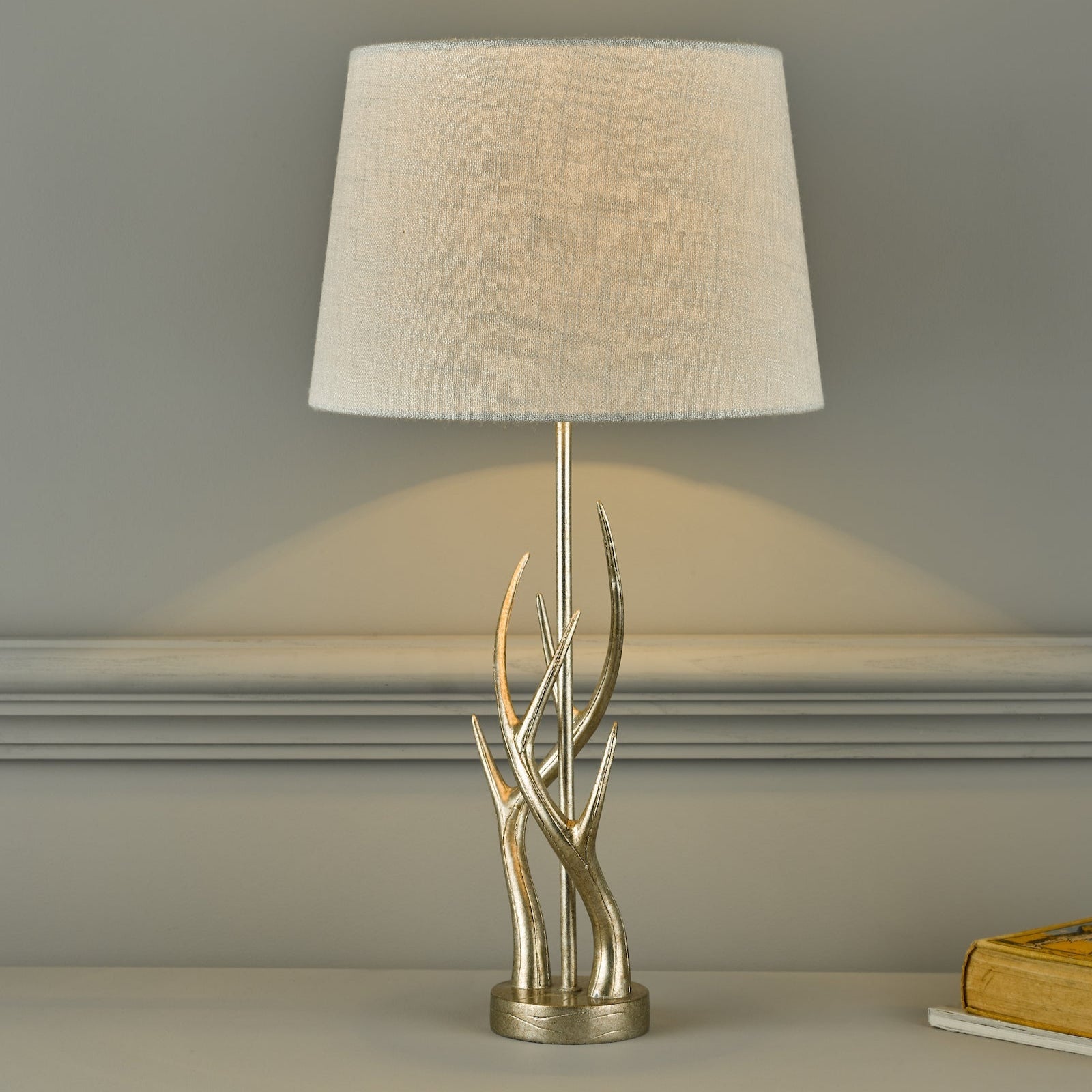 Base della lampada da tavolo Laura Ashley Mulroy Champagne con corna