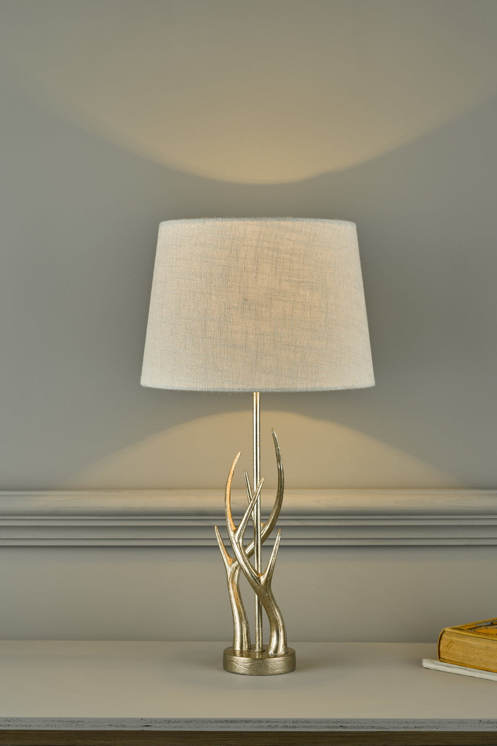 Base della lampada da tavolo Laura Ashley Mulroy Champagne con corna