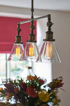 Laura Ashley Isaac 3 Light Bar Pendant Ottone Antico