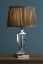 Lampada da Tavolo Piccola Laura Ashley Carson in Nichel Lucido e Cristallo