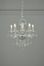 Laura Ashley Harriet Lampadario a 5 Luci in Cristallo e Cromo Lucido