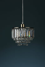 Laura Ashley Vienna Easy Fit Pendant Cristallo e Ottone Antico