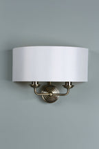 Applique Laura Ashley Sorrento Ottone Antico con Paralume Avorio