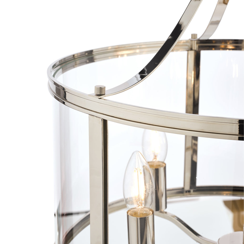 Laura Ashley Harrington 5 Luce Pendente Nichel Lucido