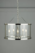 Laura Ashley Harrington 5 Luce Pendente Nichel Lucido