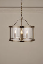 Laura Ashley Harrington Lampadario a 3 Luci Ottone Antico
