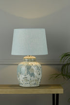 Lampada da Tavolo in Ceramica Laura Ashley Elizabeth con Base a Stampa di Uccelli
