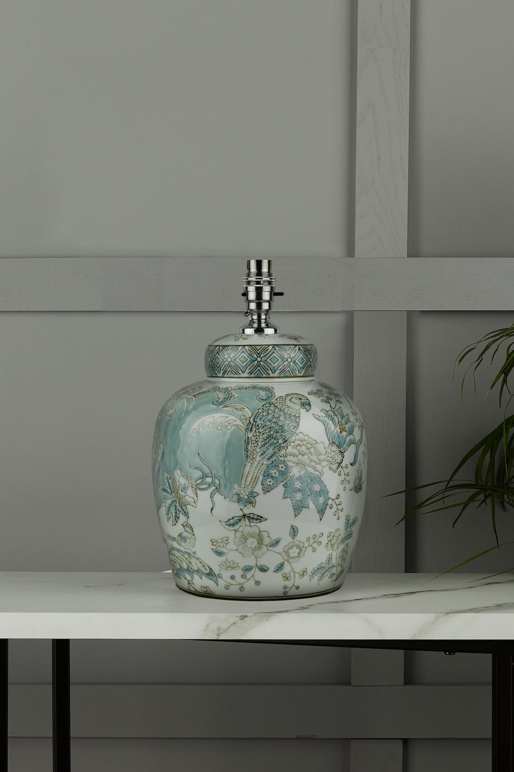Lampada da Tavolo in Ceramica Laura Ashley Elizabeth con Base a Stampa di Uccelli