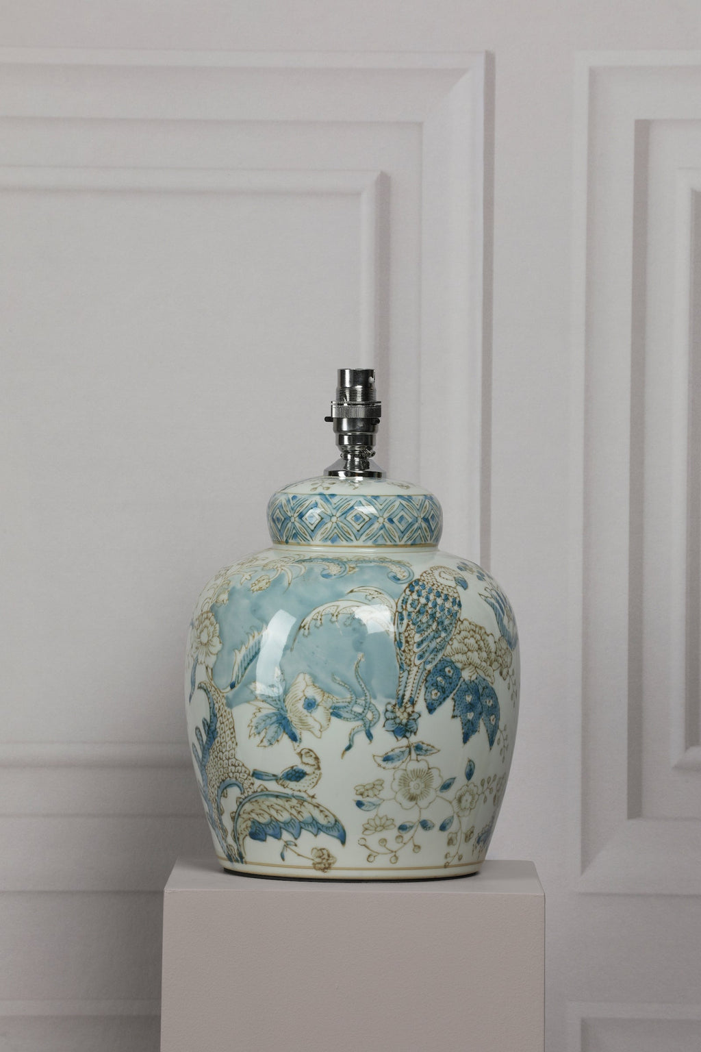 Lampada da Tavolo in Ceramica Laura Ashley Elizabeth con Base a Stampa di Uccelli