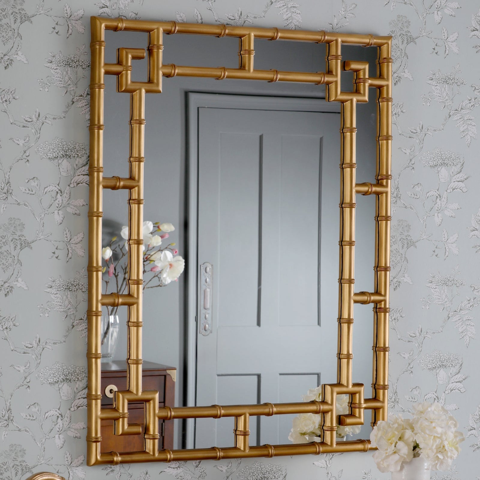 Specchio rettangolare effetto bambù Laura Ashley Shawford