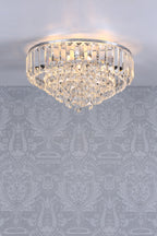 Laura Ashley Vienna 3 Luci Flush Cristallo e Cromo Lucido