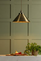 Laura Ashley Rufus Sospensione Singola Ottone Antico
